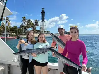 Charter guests with their catch off Pompano Beach, photo 9